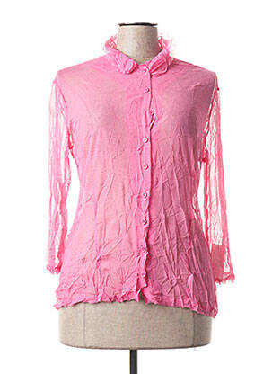 Chemisier coupe cintrée manches longues rose INDIES femme
