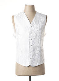 Gilet sans manche tissage satiné blanc BARBERINI homme