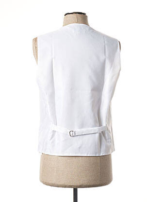 Gilet sans manche empiècements blanc BARBERINI homme