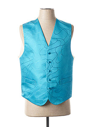 Gilet sans manche bi-matiére bleu VIRTUOSE homme