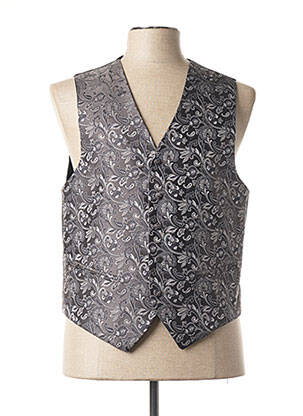 Gilet sans manche effet matière satinée gris JEAN DE SEY homme