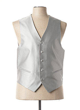 Gilet sans manche effet matière satinée gris ALTA ROCCA homme