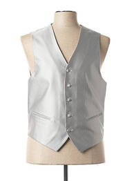 Gilet sans manche effet matière satinée gris ALTA ROCCA homme