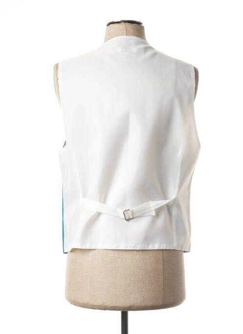 Gilet sans manche effet matière satinée bleu VIRTUOSE homme