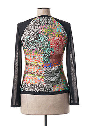 Top coupe cintrée manches longues noir GARELLA femme