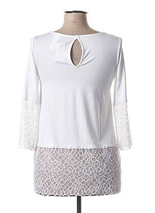 Top tissage jersey manches longues blanc FRALY femme