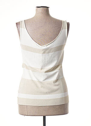 Top stretch sans manche beige CREA CONCEPT femme