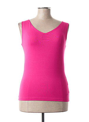 Top tissage jersey sans manche rose ESCORPION femme