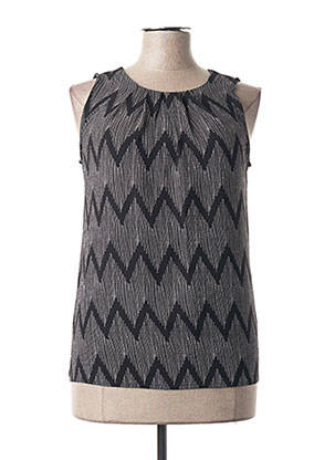 Top imprimé fantaisie sans manche noir SMASHED LEMON femme