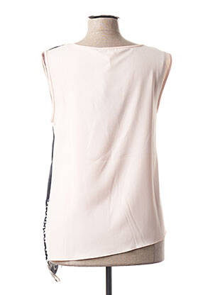 Top imprimé fantaisie sans manche rose POUSSIERE D'ETOLE femme