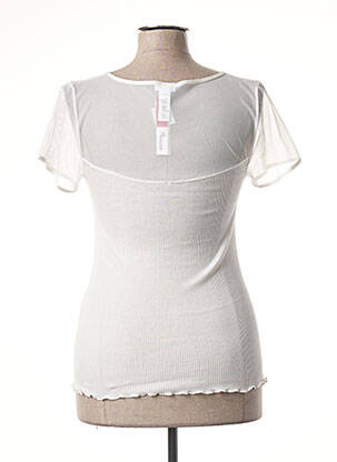 Top tissage jersey manches courtes blanc FRALY femme