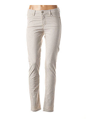 Pantalon slim taille basse beige DENIM STUDIO femme