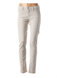 Pantalon slim taille basse beige DENIM STUDIO femme