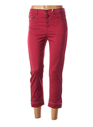 Pantalon 7/8 stretch taille normale rouge IMPAQT femme