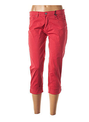 Pantacourt stretch taille normale rouge IMPAQT femme