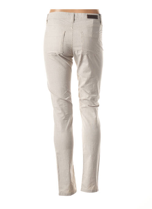Pantalon slim taille basse beige DENIM STUDIO femme