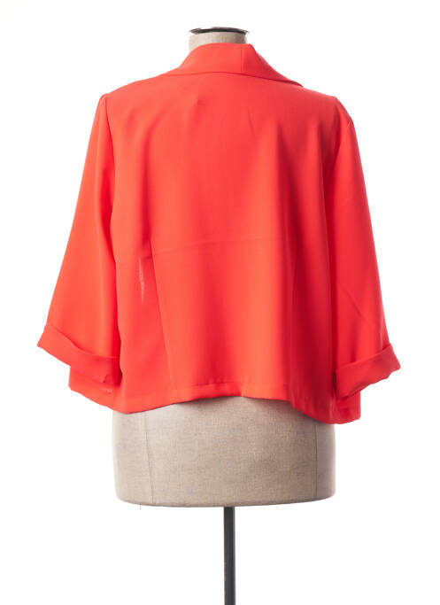 Gilet manches longues rouge PAUSE CAFE pour femme