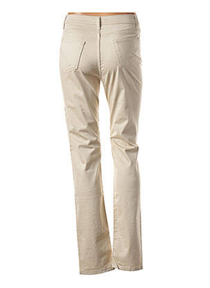 Pantalon slim taille haute beige IMPACT femme