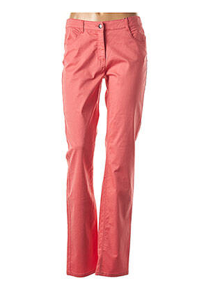 Pantalon coupe droite taille normale orange FLEUR DE SEL femme