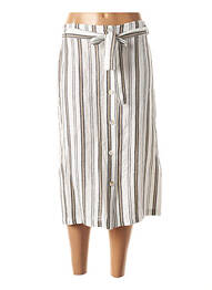 Jupe mi-longue coupe droite marron SIGNE NATURE femme