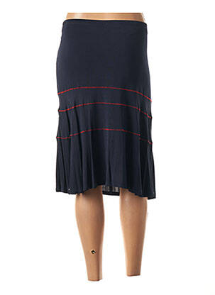 Jupe mi-longue stretch bleu GARELLA femme