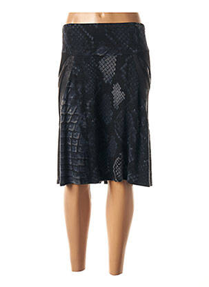 Jupe mi-longue stretch bleu GARELLA femme