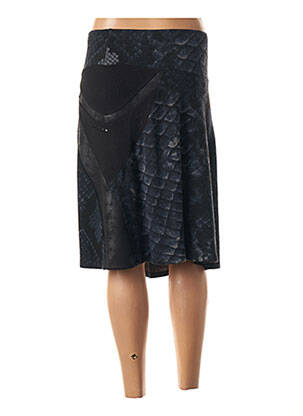 Jupe mi-longue stretch bleu GARELLA femme