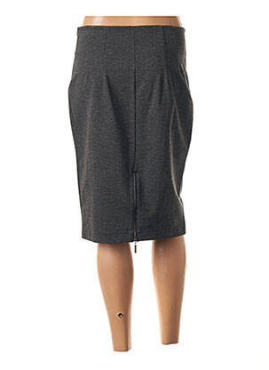 Jupe mi-longue stretch gris LA FEE MARABOUTEE femme