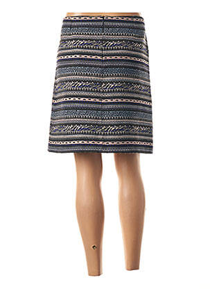 Jupe mi-longue coupe droite bleu POUSSIERE D'ETOLE femme