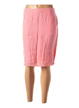Jupe mi-longue coupe droite rose SANDWICH femme