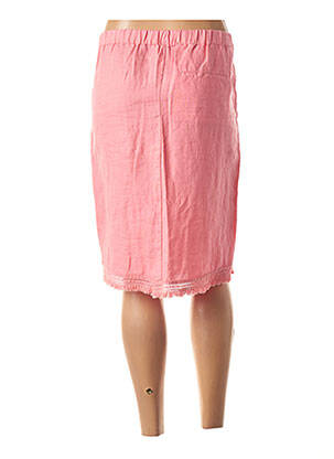 Jupe mi-longue coupe droite rose SANDWICH femme