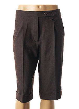 Pantacourt coupe droite taille normale marron MATIN BLANC femme