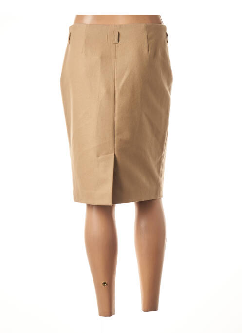 Jupe mi-longue beige FLEUR DE SEL pour femme
