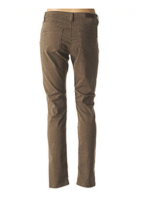Pantalon slim taille basse marron DENIM STUDIO femme