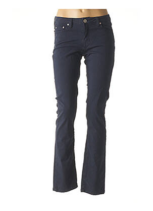 Pantalon coupe droite taille basse bleu DENIM STUDIO femme