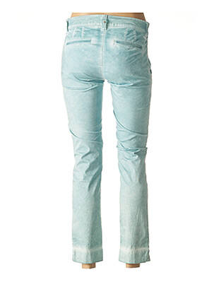 Pantalon 7/8 stretch taille basse bleu LUNATISME femme