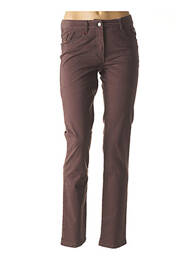 Pantalon coupe droite taille basse violet FLEUR DE SEL femme