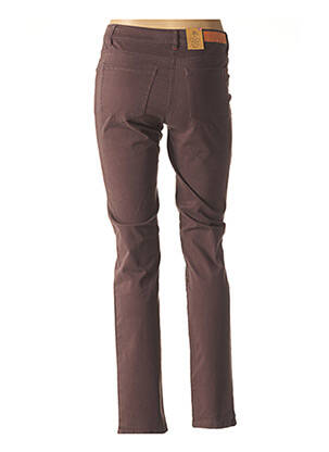Pantalon coupe droite taille basse violet FLEUR DE SEL femme