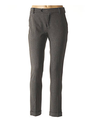 Pantalon poches taille normale gris DENIM STUDIO femme