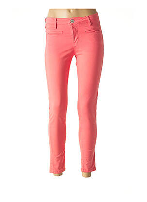 Pantalon 7/8 stretch taille normale rose DENIM STUDIO femme