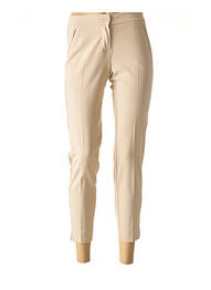 Pantalon 7/8 taille haute taille haute beige NINATI femme
