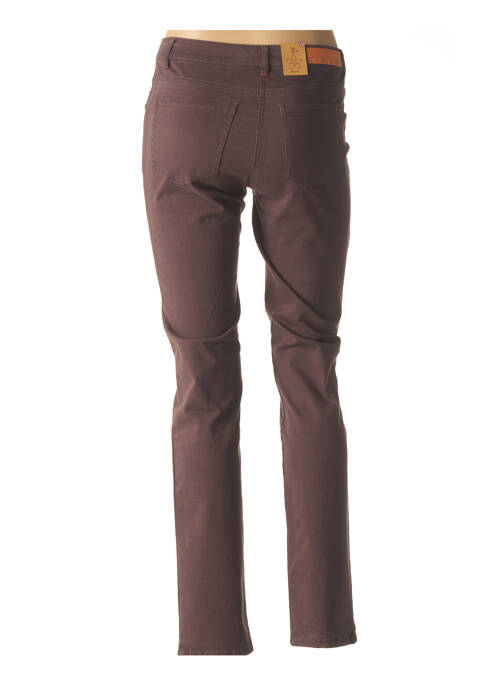 Pantalon coupe droite taille basse violet FLEUR DE SEL femme