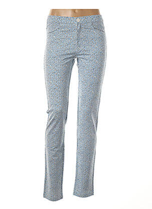 Pantalon slim bleu MULTIPLES pour femme