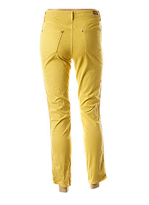 Pantalon slim taille normale taille normale jaune MAYJUNE femme
