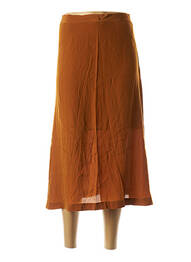 Jupe mi-longue coupe droite marron SEE U SOON femme
