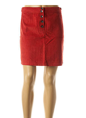 Jupe courte taille normale rouge DIPLODOCUS femme