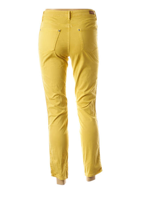 Pantalon slim broderie rivets taille normale jaune MAYJUNE femme