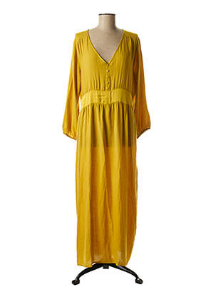 Robe longue jaune BISCOTE pour femme
