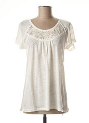 T-shirt beige BLANC BOHEME pour femme seconde vue