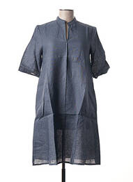 Robe mi-longue manches 3/4 manches 3/4 bleu 119 femme